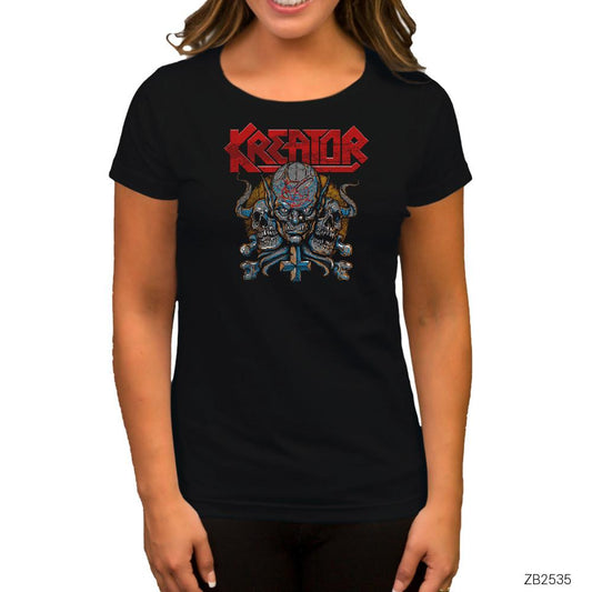 Kreator Devils Siyah Kadın Tişört