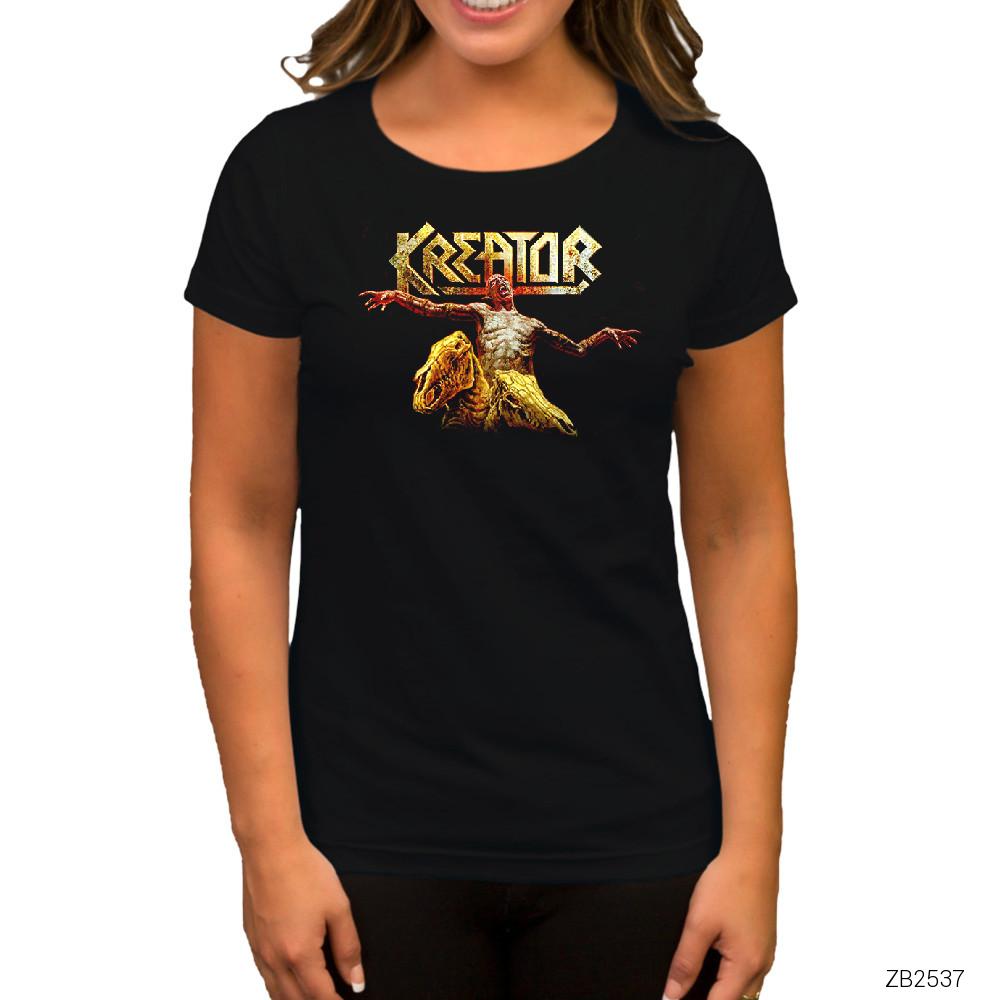 Kreator Horror Siyah Kadın Tişört