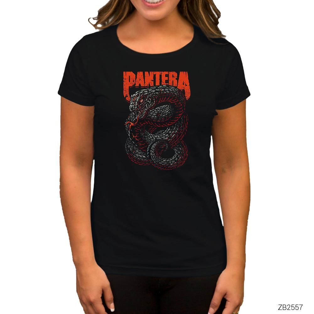 Pantera Snake Siyah Kadın Tişört