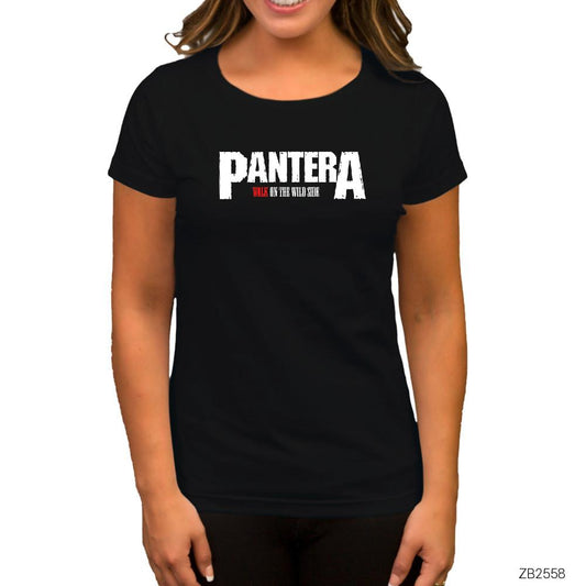 Pantera Walk on the Wild Side Siyah Kadın Tişört