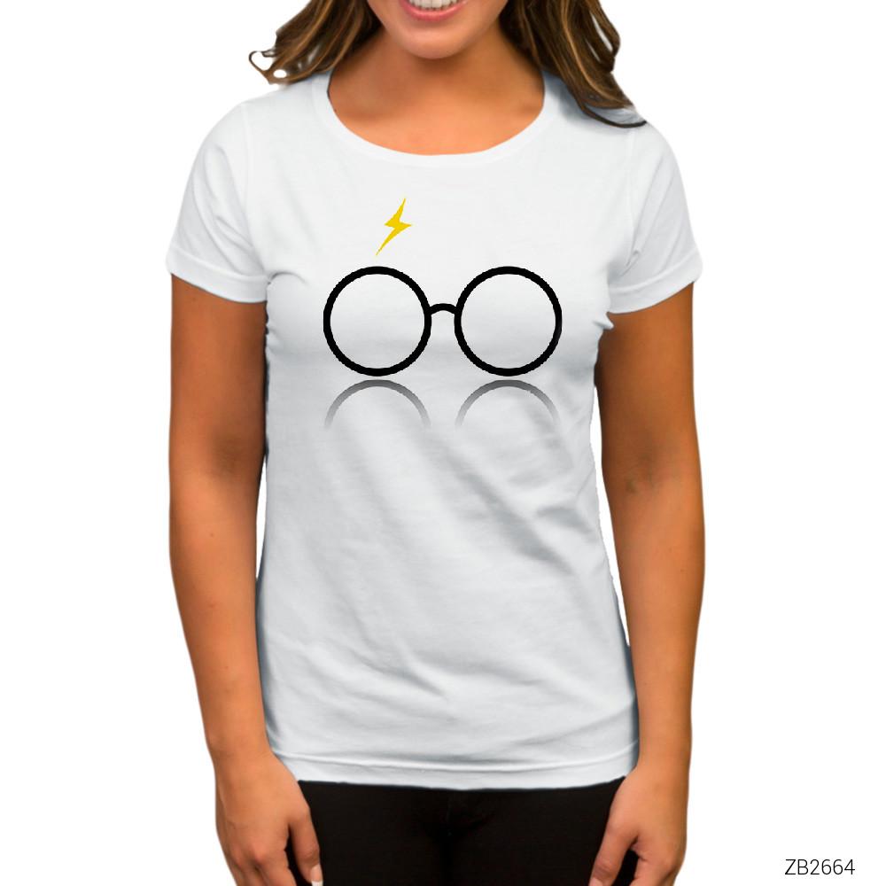 Harry Potter Glasses 2 Beyaz Kadın Tişört