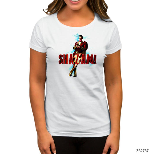 Shazam Man Beyaz Kadın Tişört