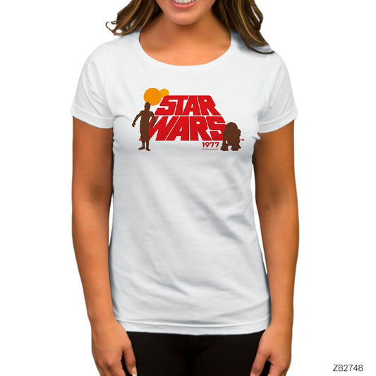 Star Wars 1977 Beyaz Kadın Tişört