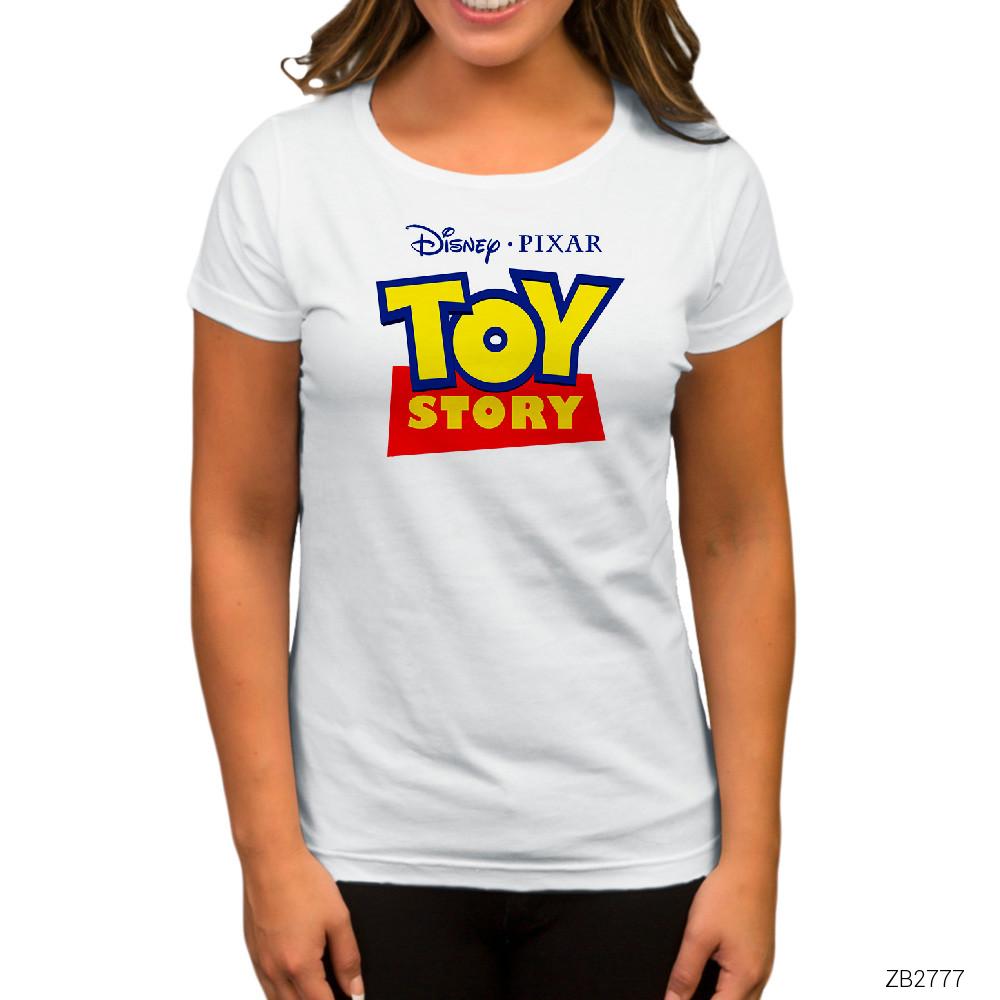 Toy Story Logo Beyaz Kadın Tişört