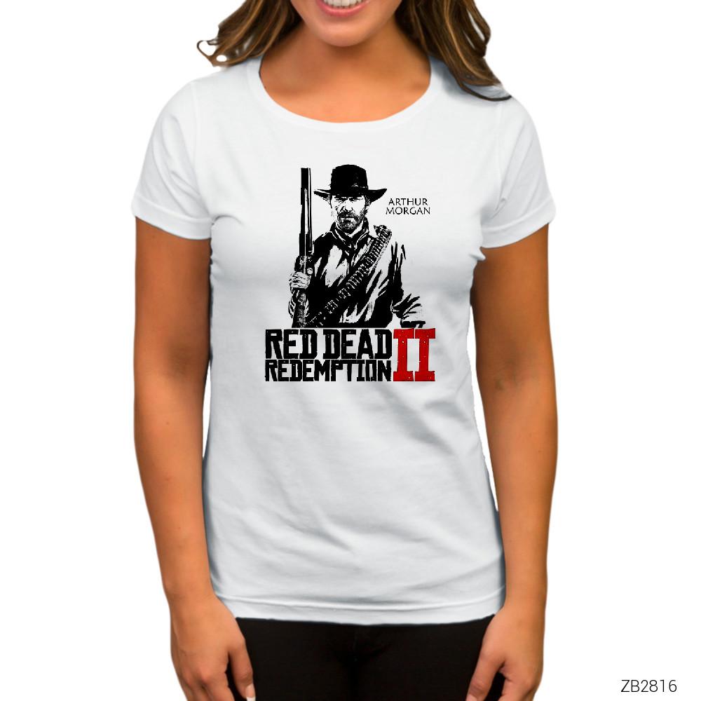 Red Dead Redemption 2 Beyaz Kadın Tişört