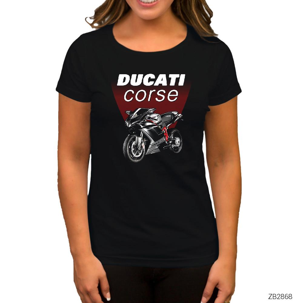 Ducati Corse Siyah Kadın Tişört