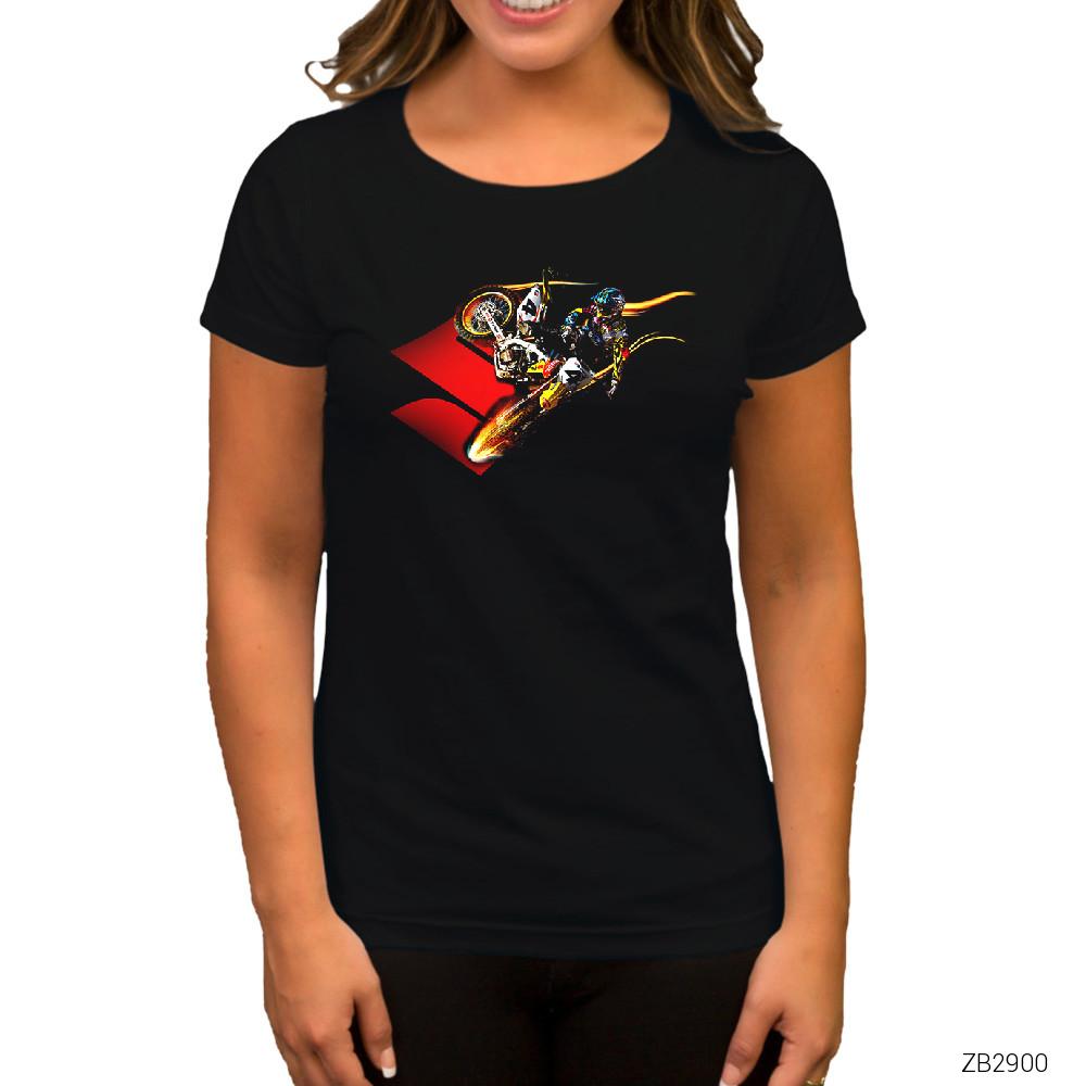 Suzuki Four Siyah Kadın Tişört