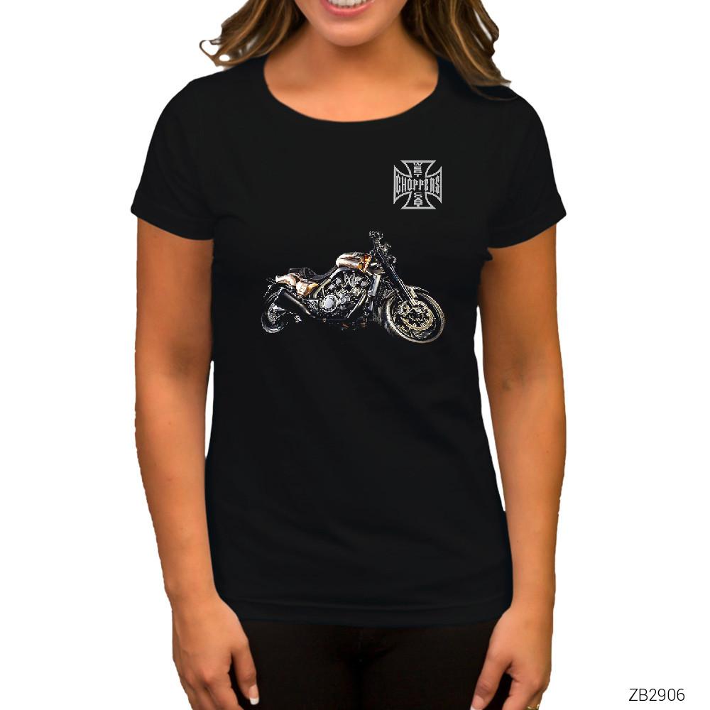 West Coast Chopper Siyah Kadın Tişört
