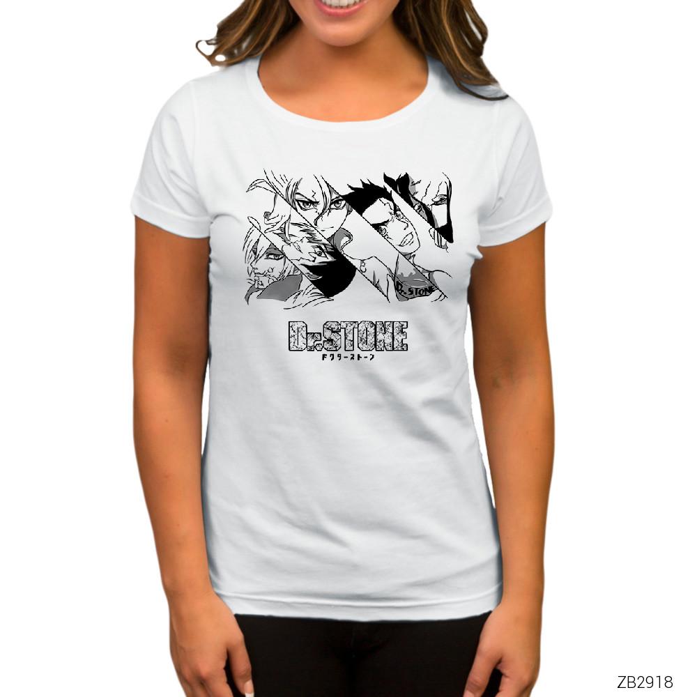 Dr. Stone Team Beyaz Kadın Tişört