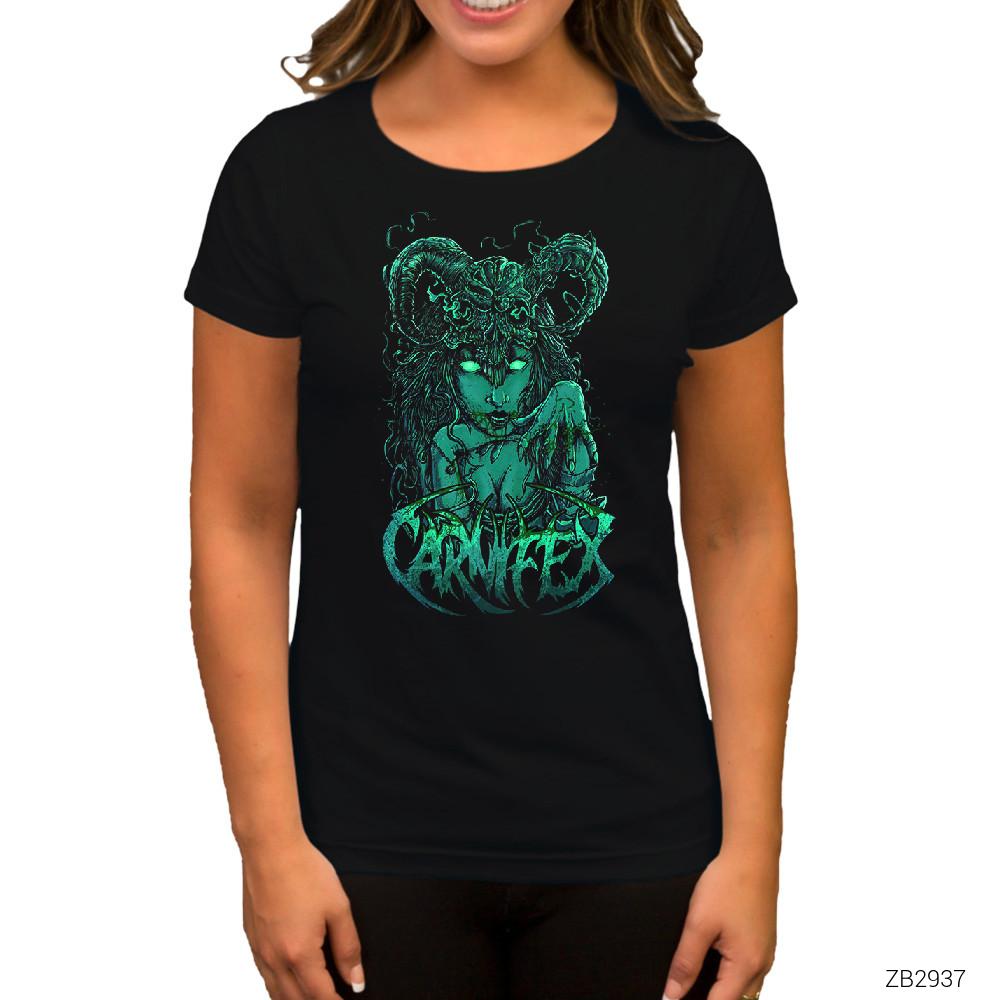 Carnifex Siyah Kadın Tişört