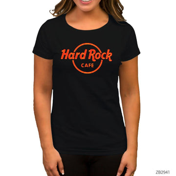 Hard Rock Cafe Neon Siyah Kadın Tişört