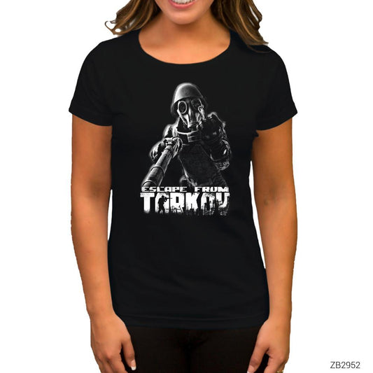 Escape from Tarkov Middle Finger Siyah Kadın Tişört