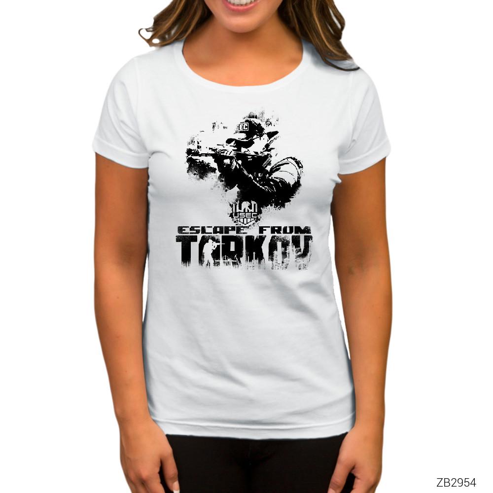 Escape from Tarkov USEC Team Beyaz Kadın Tişört