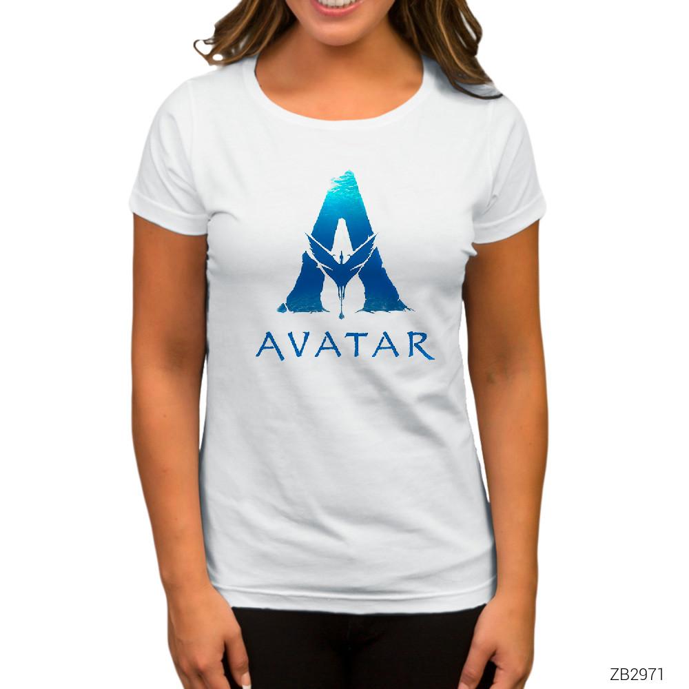 Avatar 2 Logo Beyaz Kadın Tişört