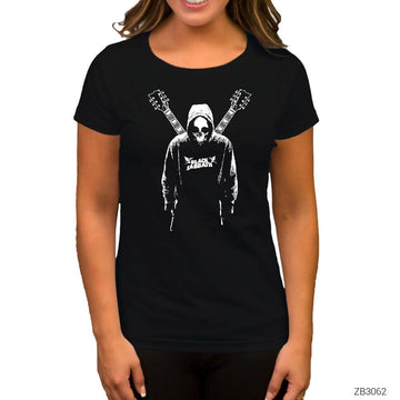 Black Sabbath Guitars Siyah Kadın Tişört