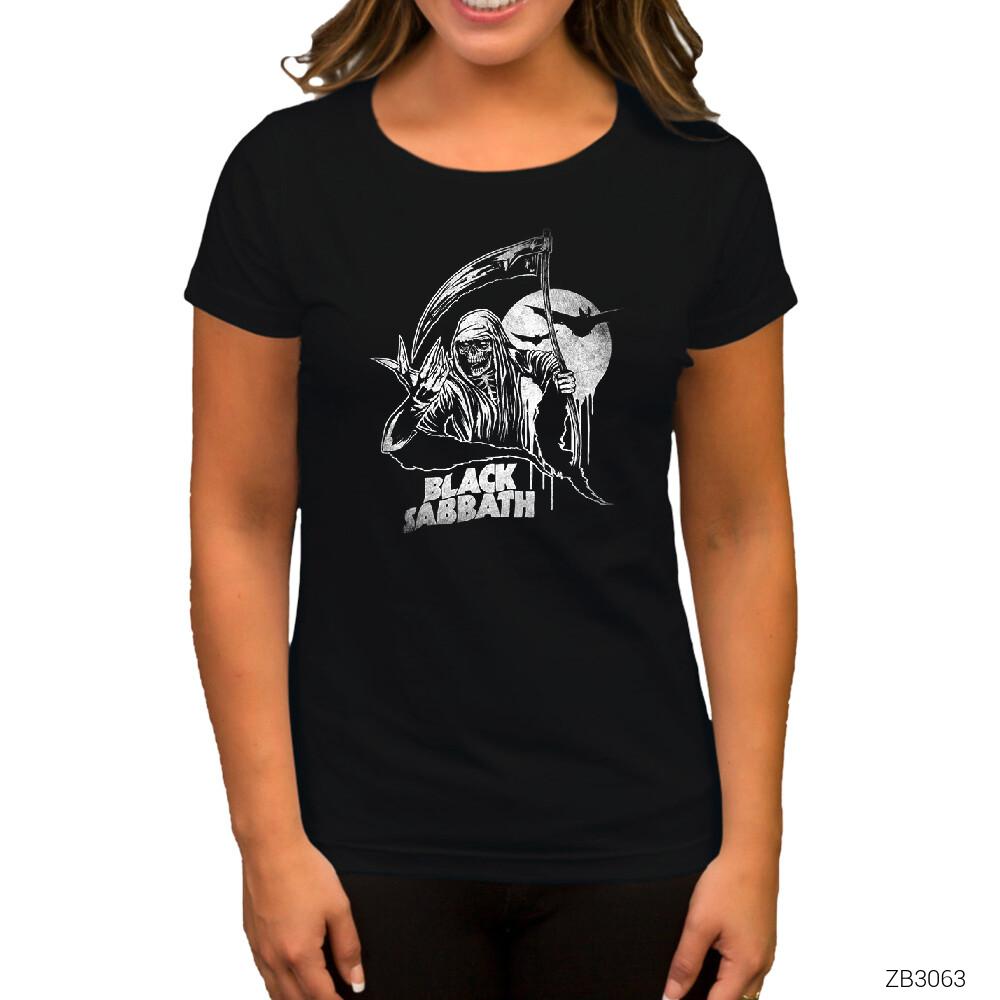 Black Sabbath in Dark Siyah Kadın Tişört