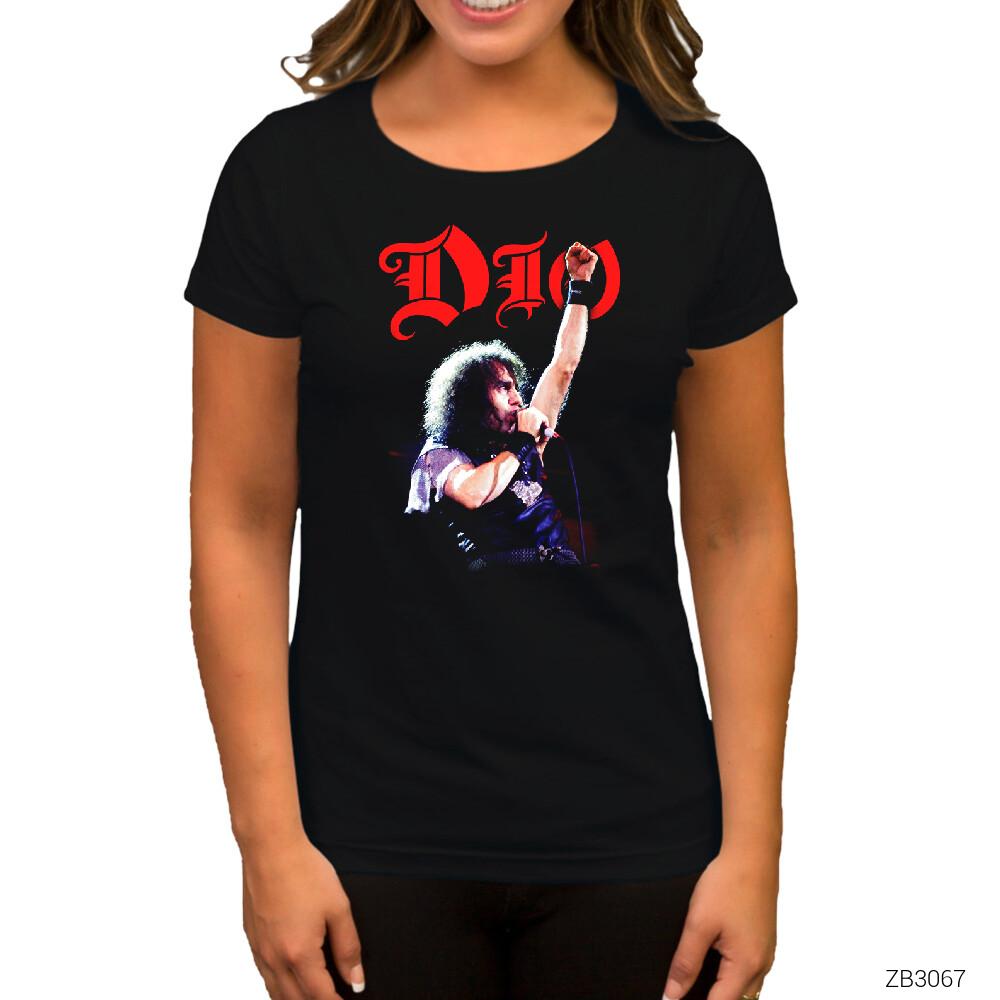 Dio We Rock Siyah Kadın Tişört