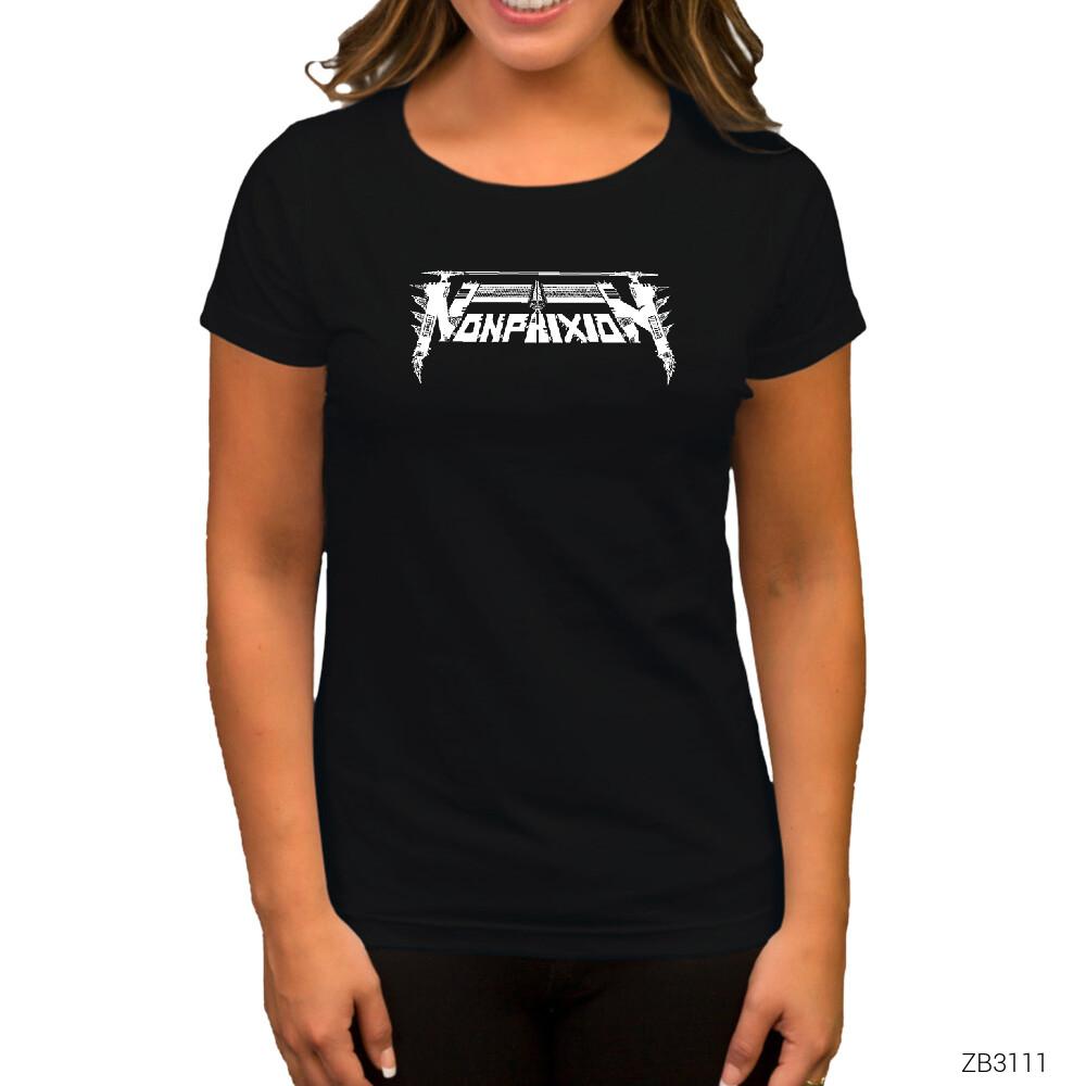 Non Phixion Siyah Kadın Tişört