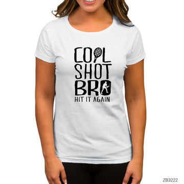 Tenis Cool Shot Bro Beyaz Kadın Tişört
