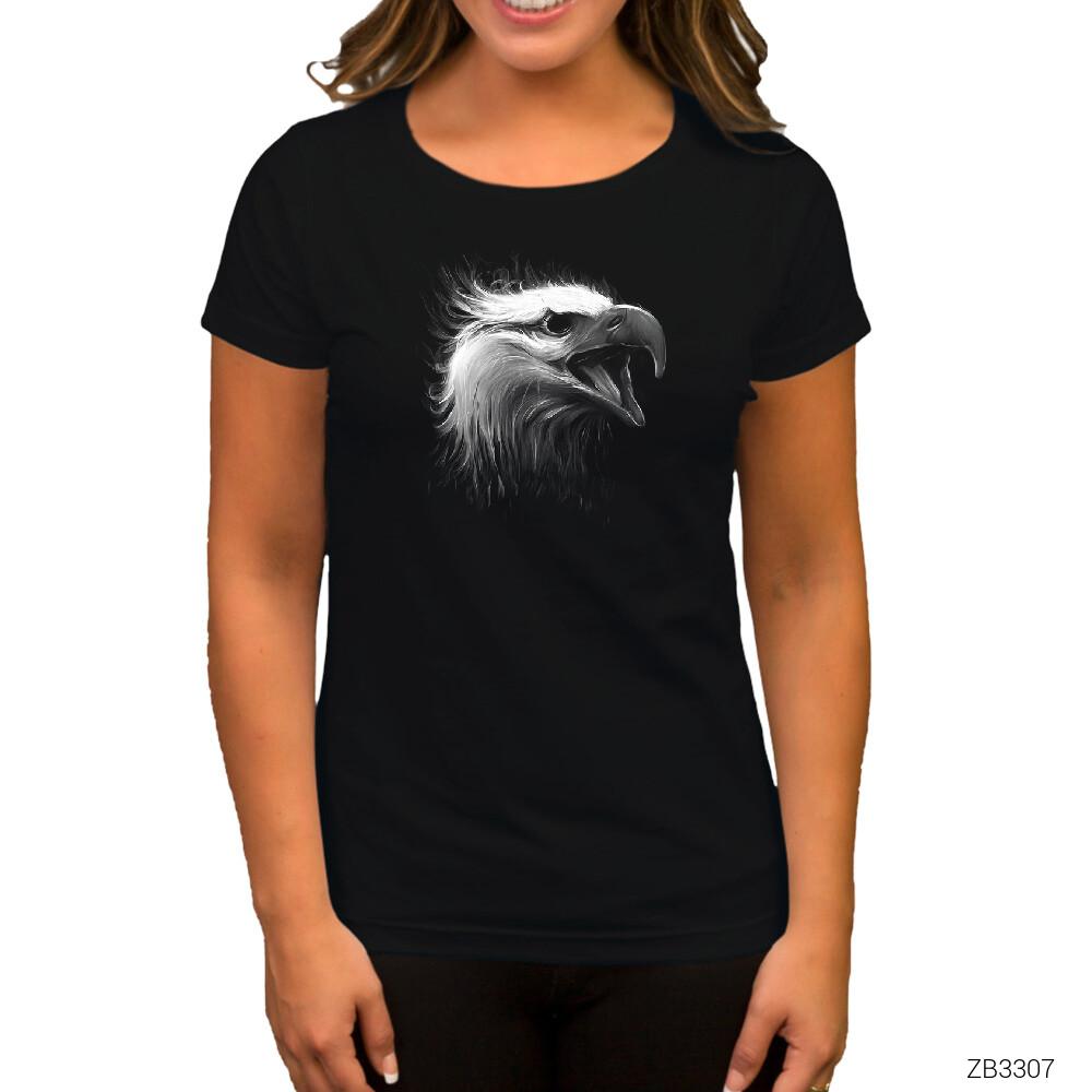 Kartal BW Siyah Kadın Tişört