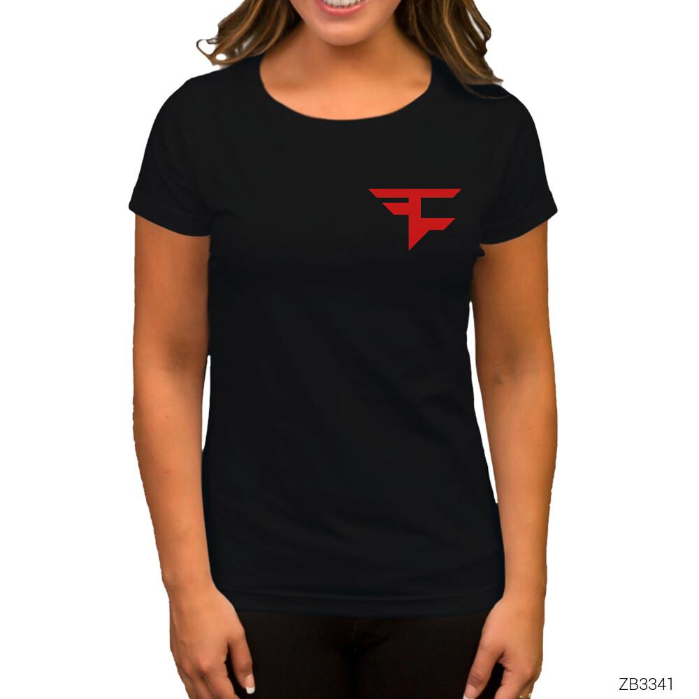 Faze Clan Red Siyah Kadın Tişört