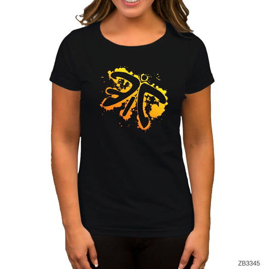 Fnatic Paint Splash Siyah Kadın Tişört