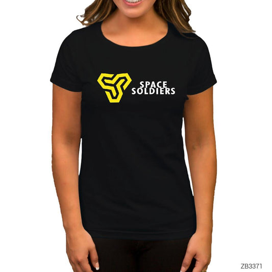 Space Soliders Article Siyah Kadın Tişört