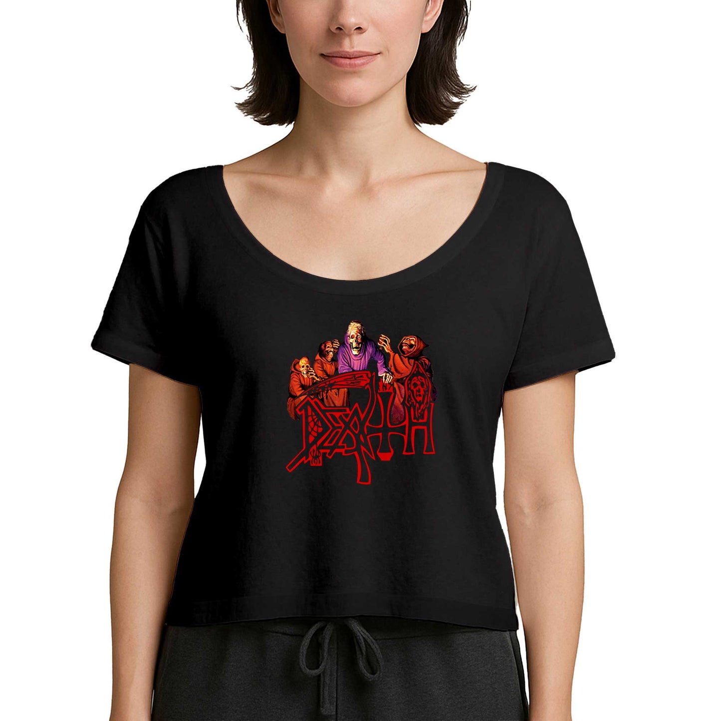 Death Scream Bloody Gore Grup Siyah Kadın Tişört