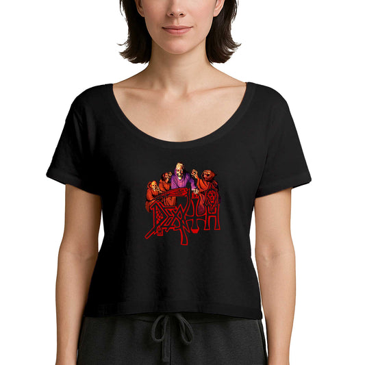 Death Scream Bloody Gore Grup Siyah Kadın Tişört