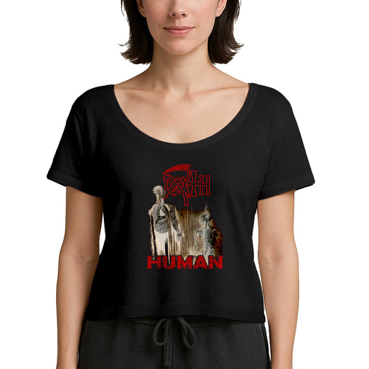 Death Human Siyah Kadın Tişört
