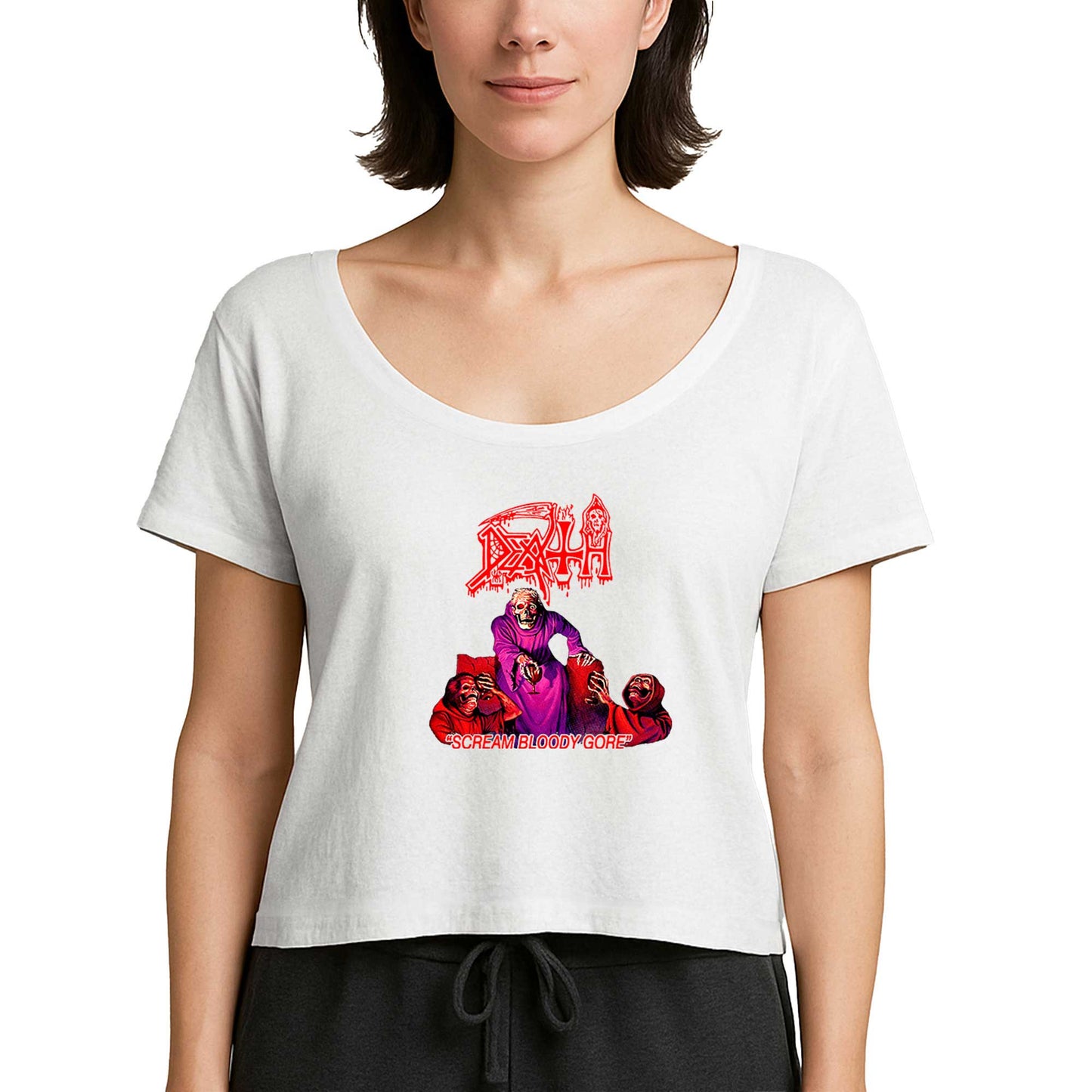 Death Scream Bloody Gore Beyaz Kadın Tişört