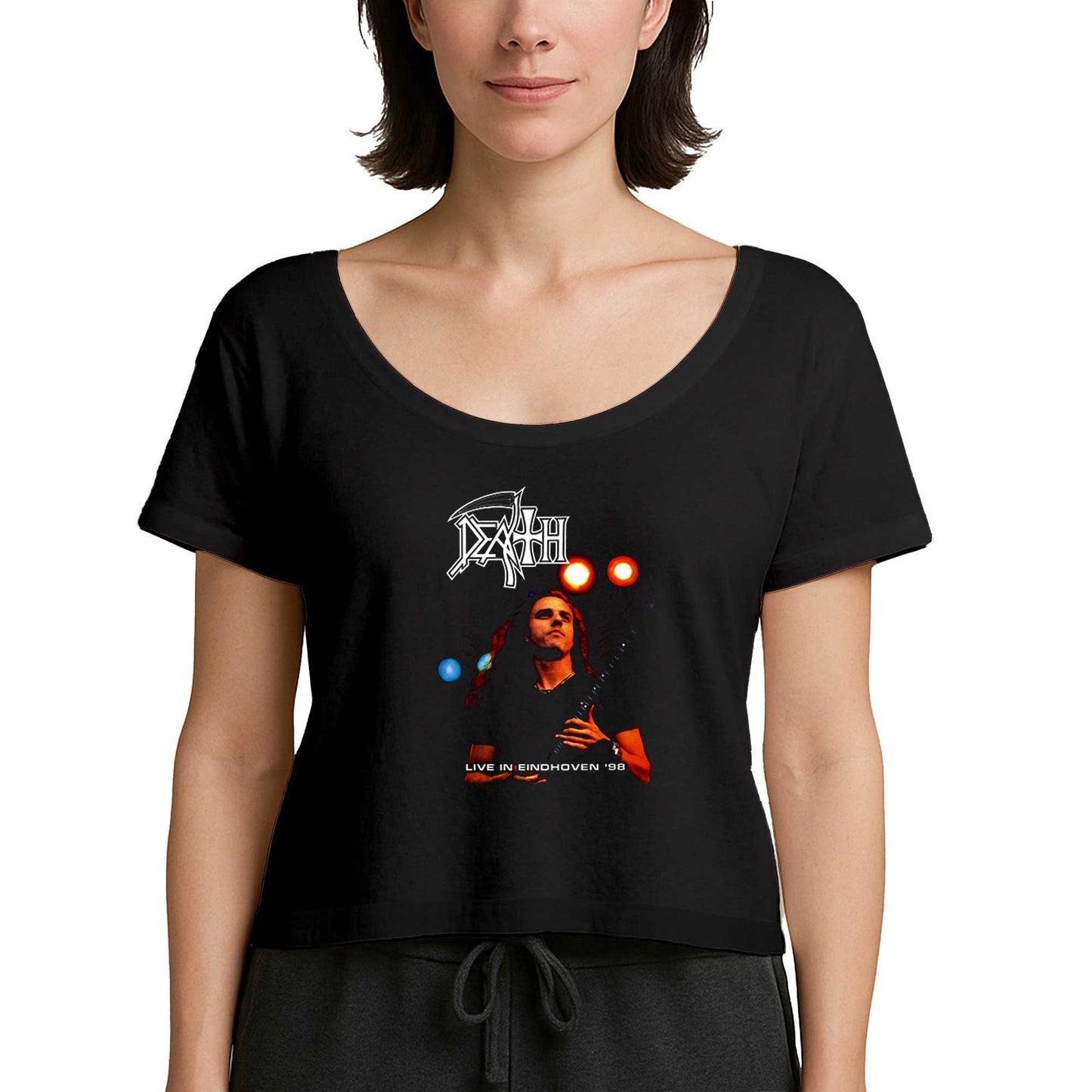 Death Live in Cottbus 98 Siyah Kadın Tişört