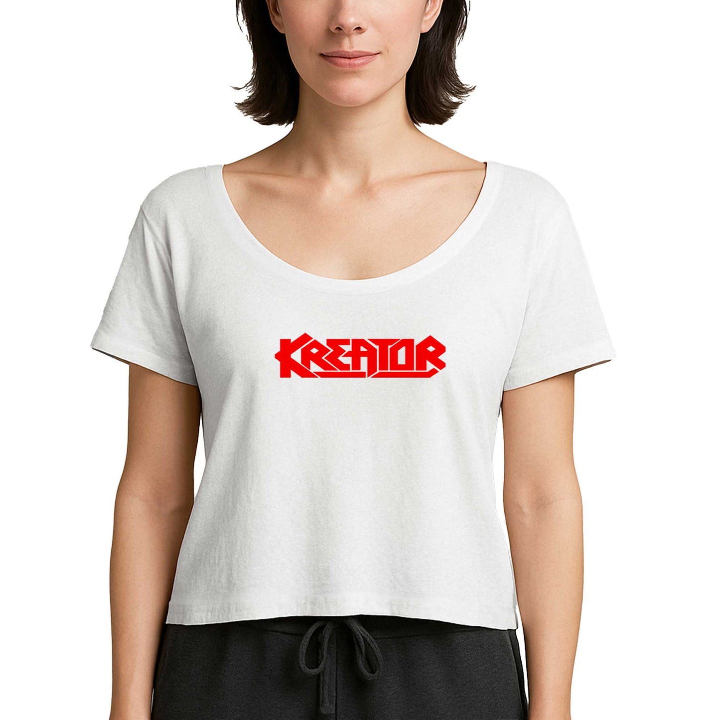 Kreator Logo Red Beyaz Kadın Tişört