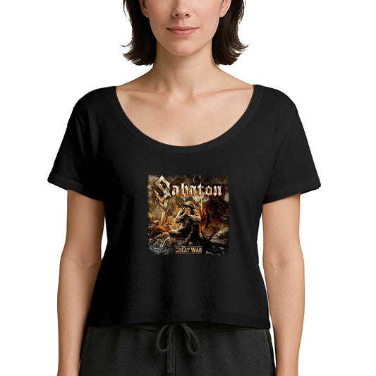 Sabaton The Great War Siyah Kadın Tişört