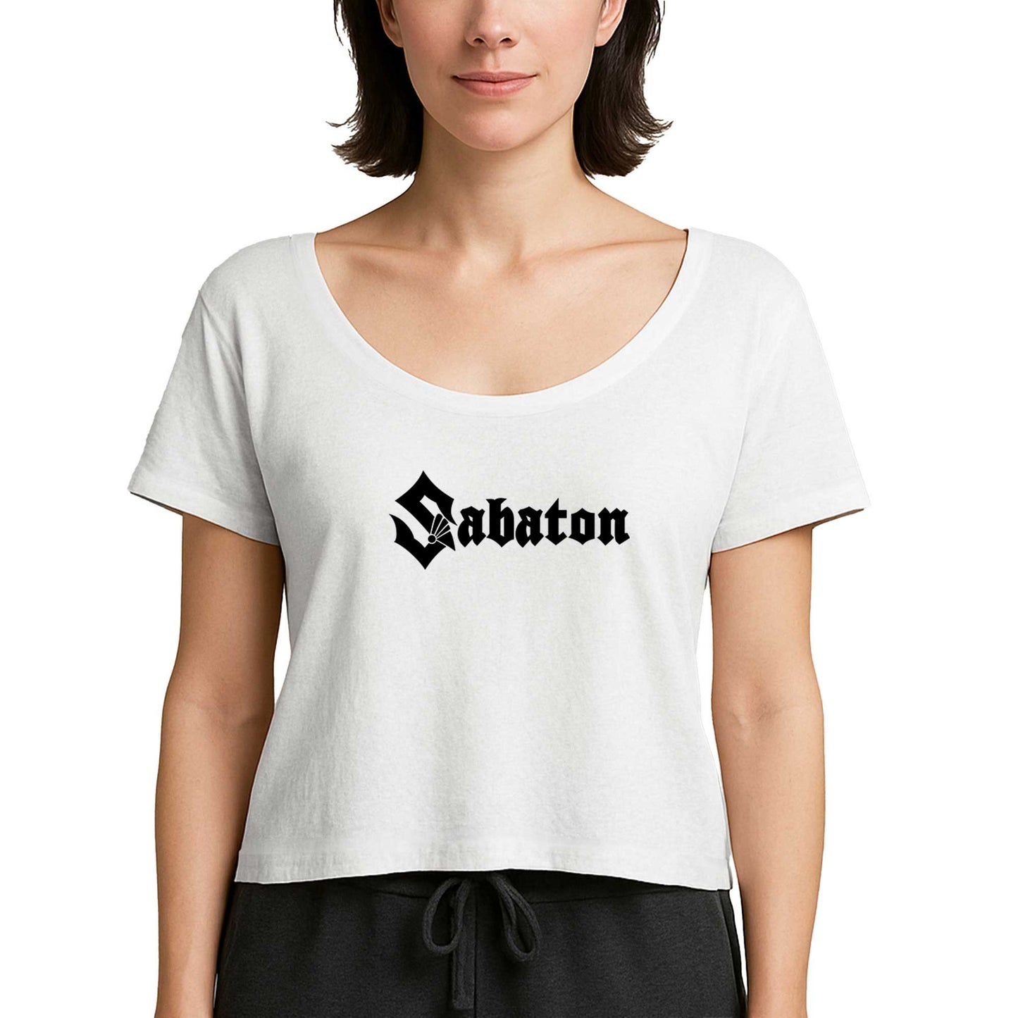 Sabaton Logo Beyaz Kadın Tişört