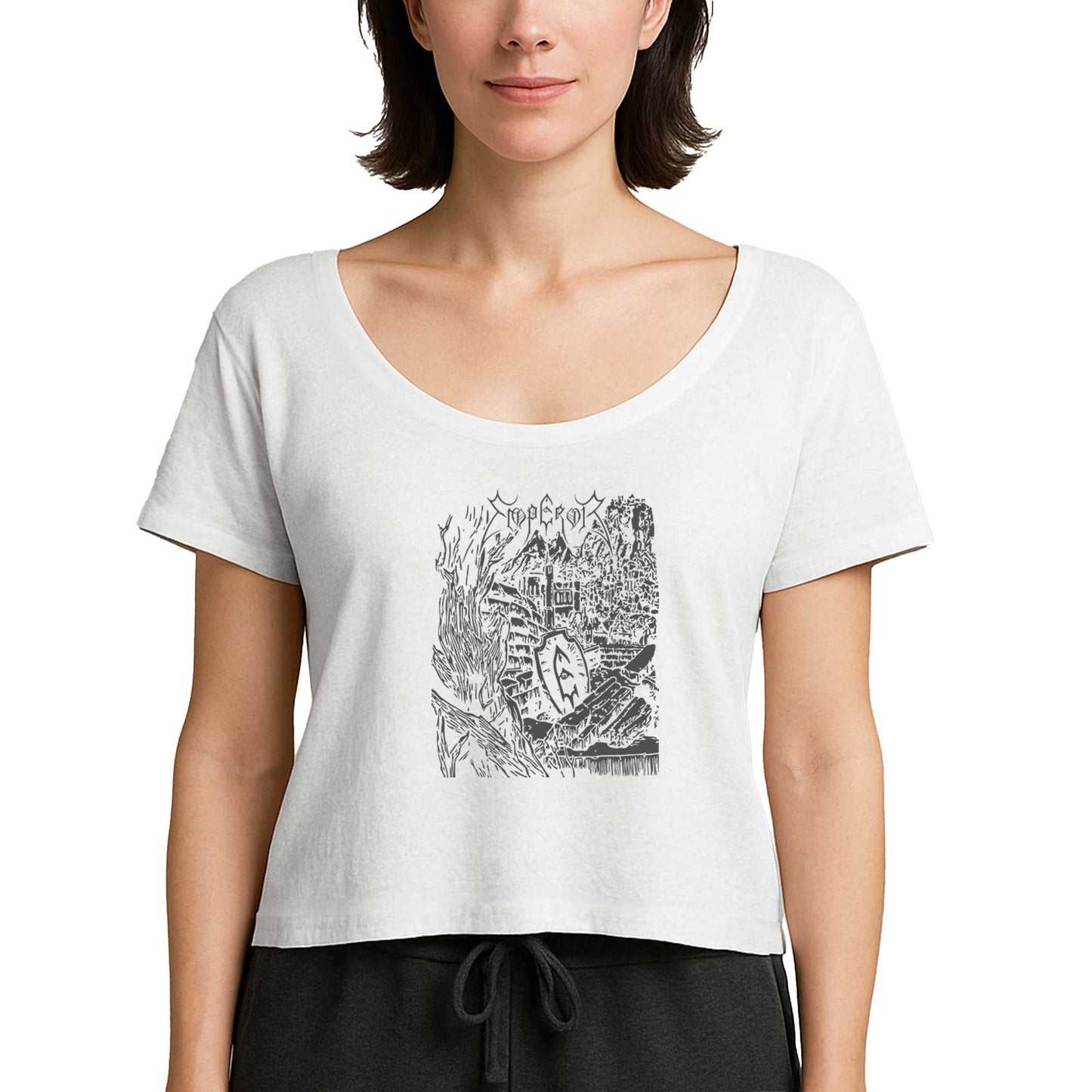 Emperor Band Essential Beyaz Kadın Tişört