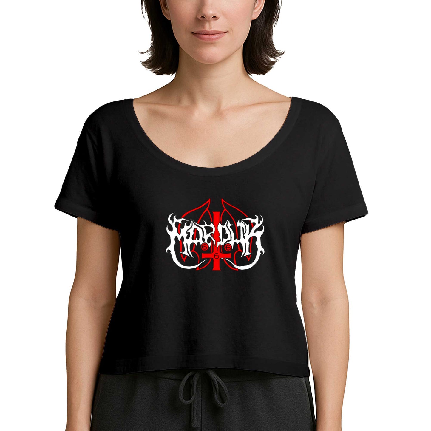 Marduk Logo Siyah Kadın Tişört