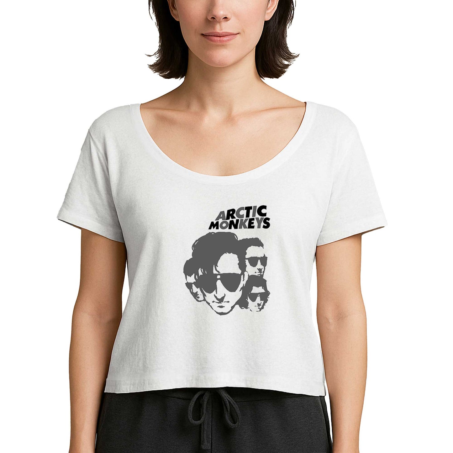 Arctic Monkeys Group 2 Beyaz Kadın Tişört