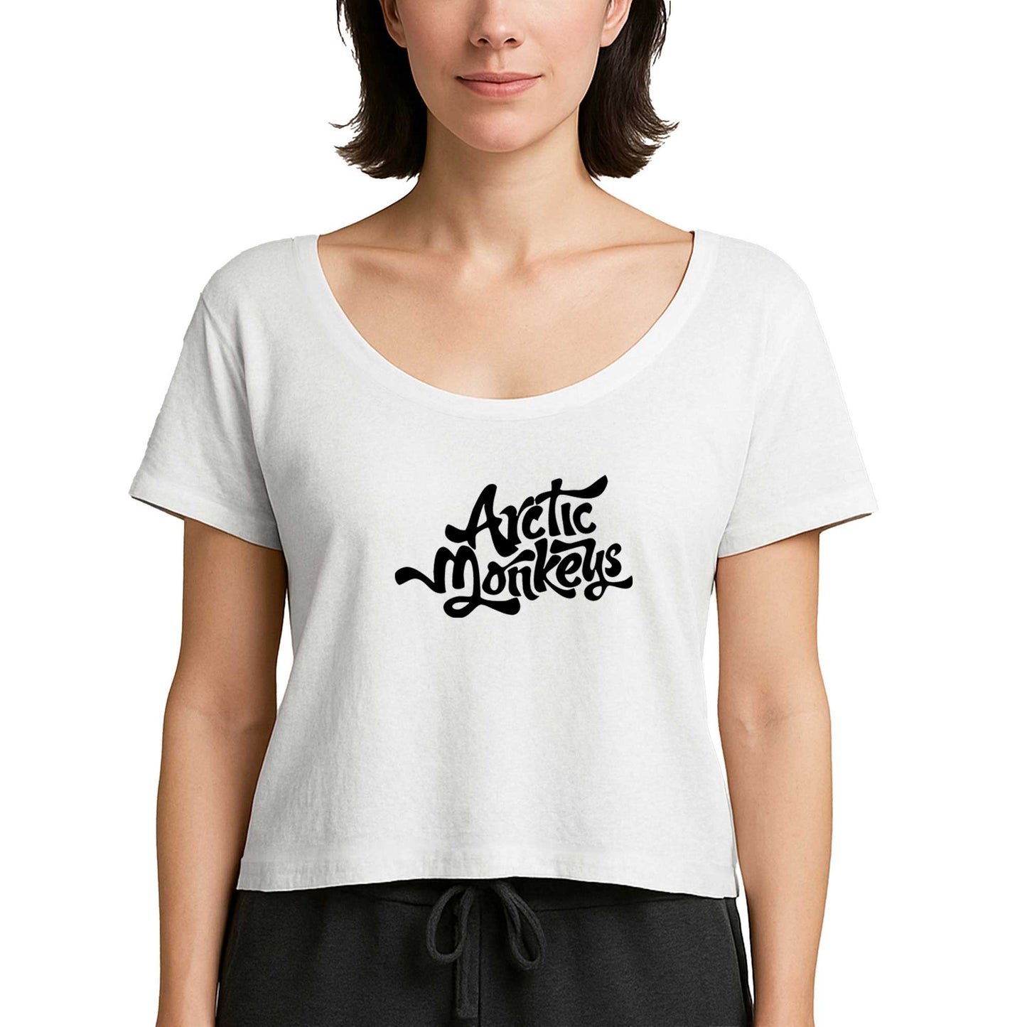 Arctic Monkeys Logo 2 Beyaz Kadın Tişört