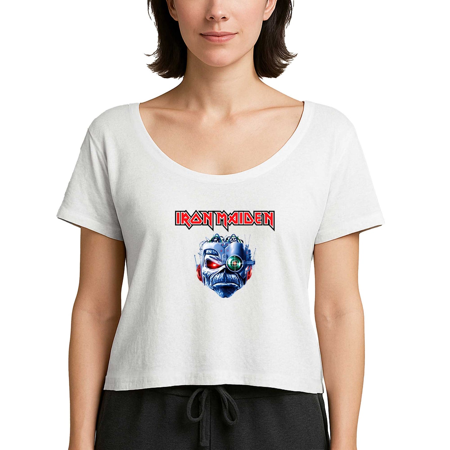 Iron Maiden Bionic Beyaz Kadın Tişört