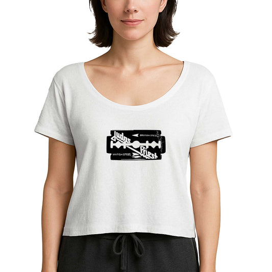 Judas Priest Black Steel Beyaz Kadın Tişört