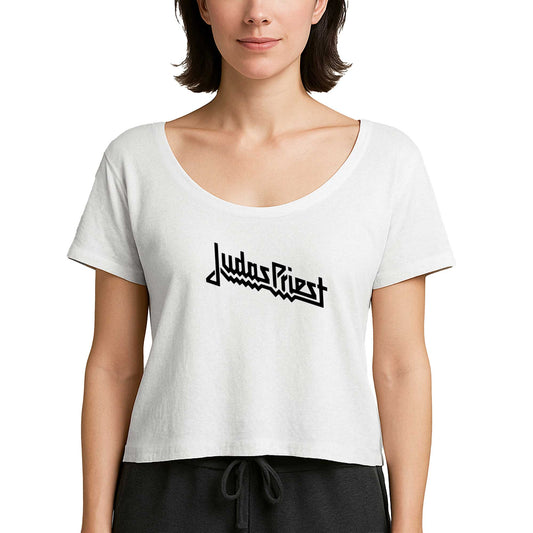 Judas Priest Logo Beyaz Kadın Tişört