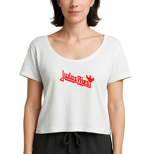 Judas Priest Logo 3 Beyaz Kadın Tişört