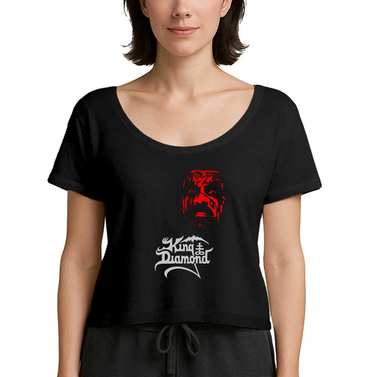 King Diamond Head Siyah Kadın Tişört