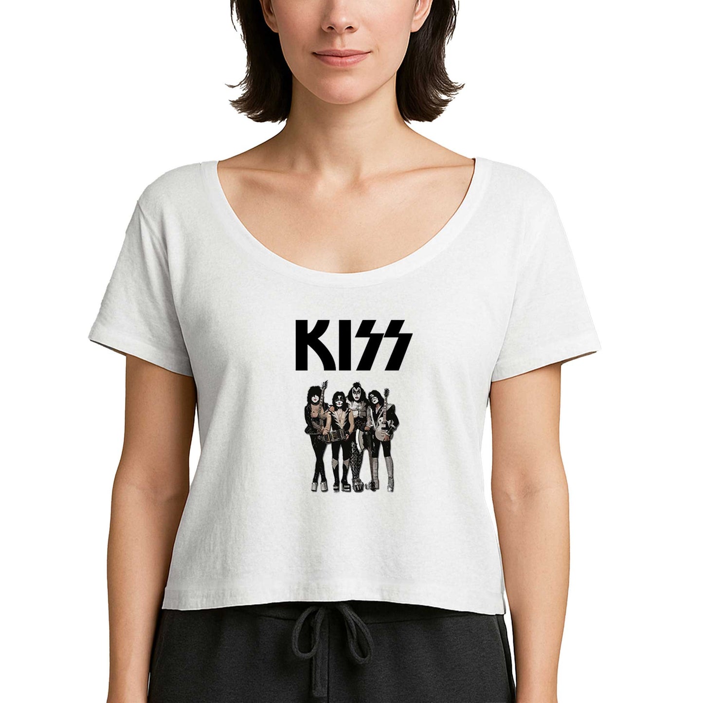 Kiss Anime Beyaz Kadın Tişört