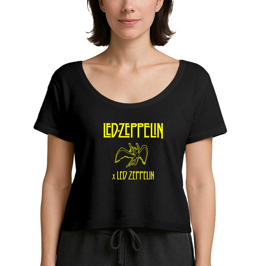 Led Zeppelin Angel Siyah Kadın Tişört