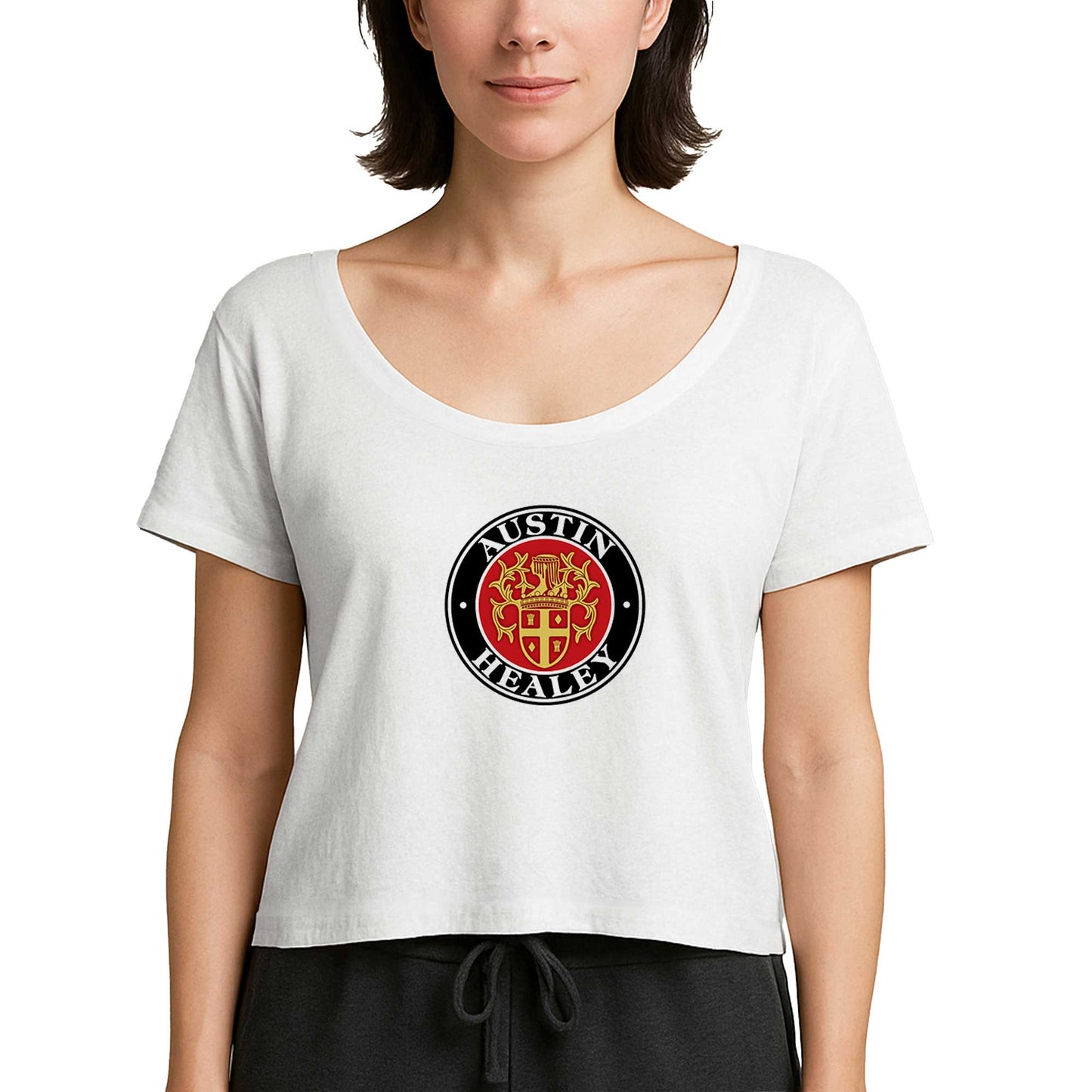 Austin Healey Logo 2 Beyaz Kadın Tişört