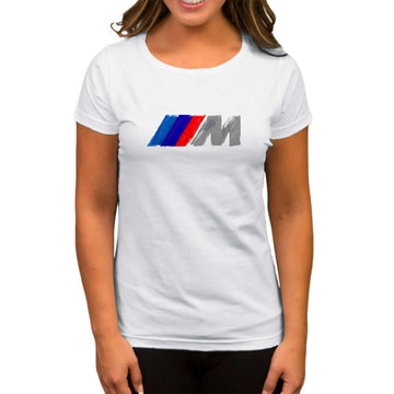 BMW M Power Brush Beyaz Kadın Tişört
