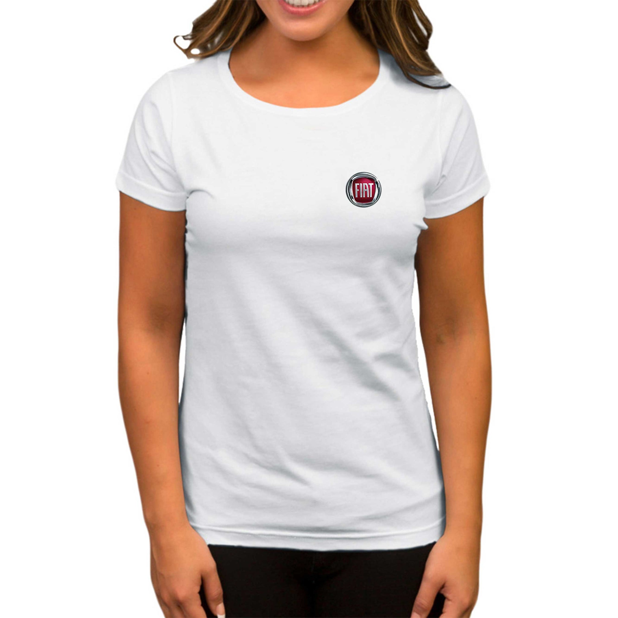 Fiat Logo Beyaz Kadın Tişört