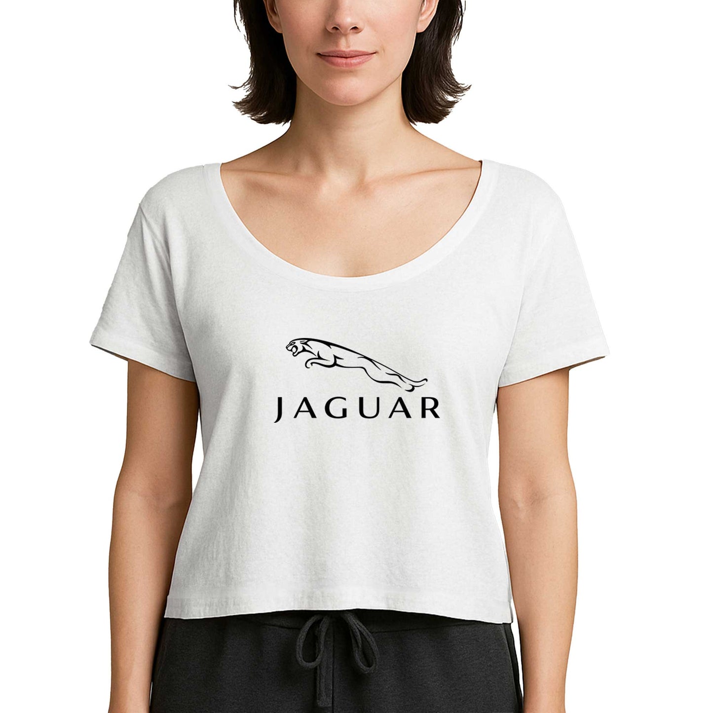 Jaguar Logo Beyaz Kadın Tişört